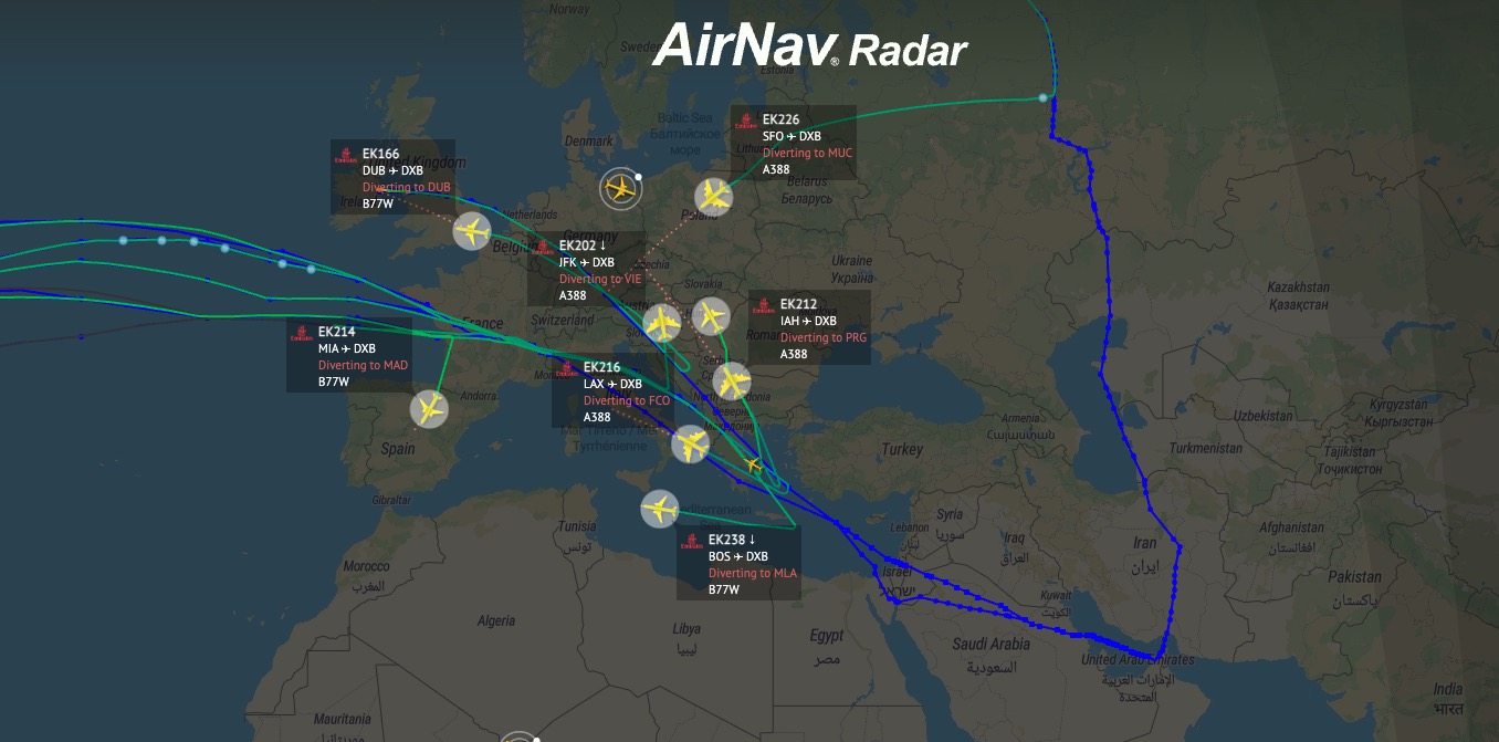 Middle East Airspace Closure