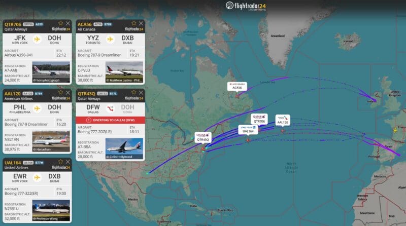 a map of the world with planes