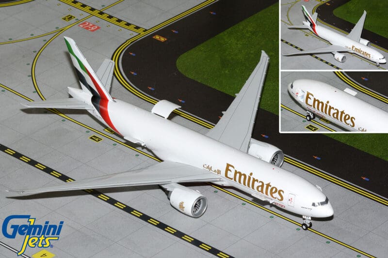 GeminiJets G2UAE1476 1:200 Emirates Skycargo Boeing 777F (Interactive Series)