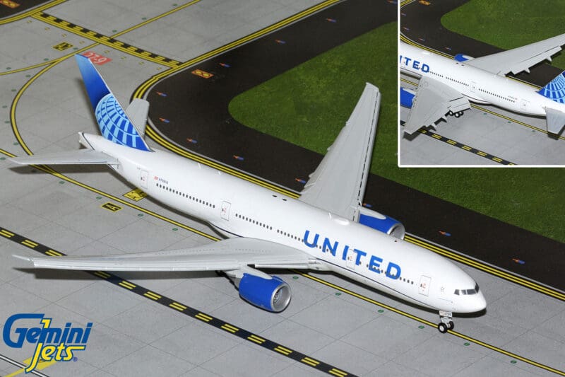 GeminiJets G2UAL1260F United Airlines B777-200ER N798UA flaps down
