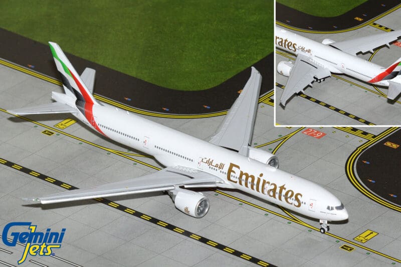 GeminiJets GJUAE2068F 1:400 Emirates 777-300ER (Flaps/Slats Extended) A6-END